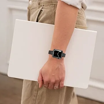 Elegant Metal Apple Watch Band for Women, Compatible with All Series