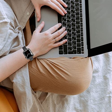 Elegant Metal Apple Watch Band for Women, Compatible with All Series