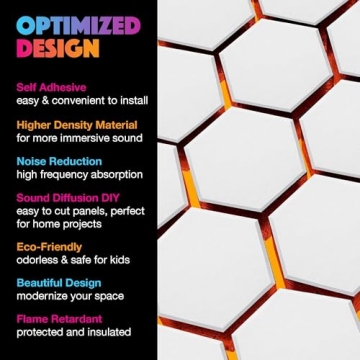 Acoustic Panels 18 Pack Soundproof Wall Panels, 14" X 12" X 0.4" Sound Proof Panles, High-Density Wa...