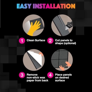 Acoustic Panels 18 Pack Self-Adhesive Soundproof Wall Panels