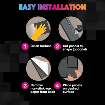 Acoustic Panels 18 Pack Self-Adhesive Soundproof Wall Panels