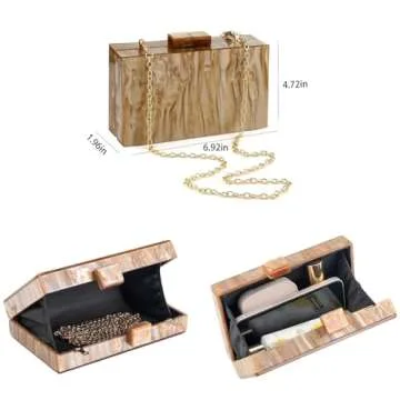 Elegant Gold Evening Clutch Bag for Women