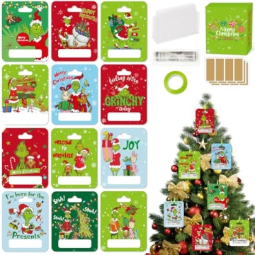 ALODNY 12 Pack Christmas Money Holders - Festive Card Ornaments for Cash Gifts