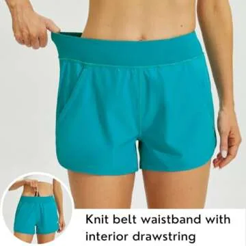 Willit Women's 3" Swim Board Shorts Quick Dry UPF 50+