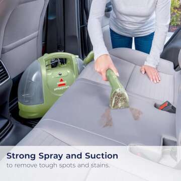 Bissell Multi-Purpose Portable Carpet and Upholstery Cleaner, 1400B, Green with Bissell 74R7 Pet Sta...