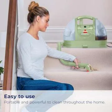 Bissell Multi-Purpose Portable Carpet and Upholstery Cleaner, 1400B, Green with Bissell 74R7 Pet Stain & Odor Portable Machine Formula, 32-Ounce, Fl Oz