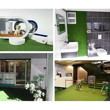 Petgrow Artificial Grass Turf Lawn 7FTX12FT,Economy Indoor Outdoor Synthetic Grass Mat 0.4inch Pile Height, Backyard Patio Garden Balcony Rug, Rubber Backing/Drainage Holes,Customized Sizes