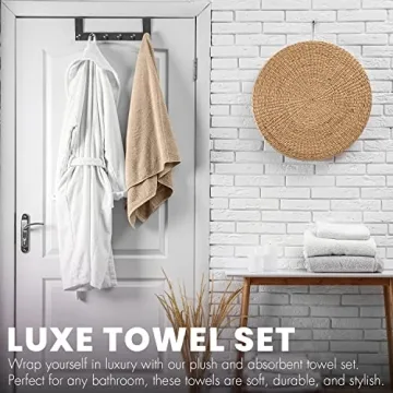 KAHAF 6-Pack Bath Towels - Soft, Absorbent, Stylish