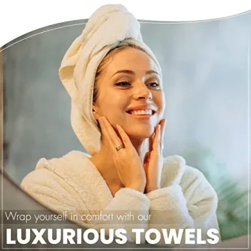 KAHAF 6-Pack Bath Towels - Soft, Absorbent, Stylish