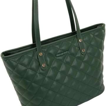 Montana West Quilted Handbag for Women Tote Purse Shoulder Bag Large Fashion Hobo Purse MWC-084BBGN