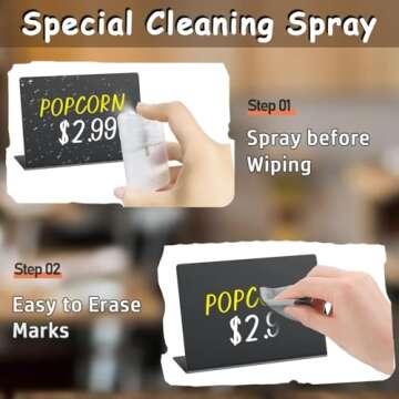 PigPotParty 12 Pcs 4"x3" Small Food Labels for Party Buffet - Mini Chalkboard Signs for Food Display - Bakery Appetizer Labels - Table Name Tags - Place Cards - Include 2 Wet Erase Markers