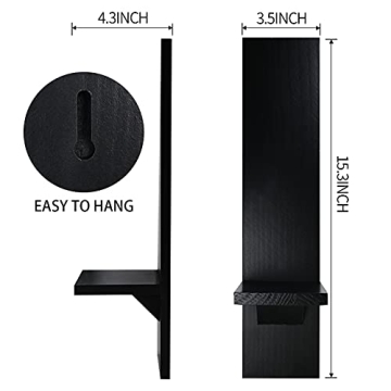 MISUMISO Wall Candle Sconces - Decorative Wooden Holders