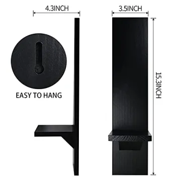 MISUMISO Wall Candle Sconces - Decorative Wooden Holders