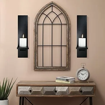 MISUMISO Wall Candle Sconces - Decorative Wooden Holders