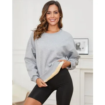 Gihuo Women's Winter Fleece Sherpa Sweatshirt - Warm Pullover