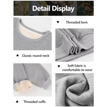 Gihuo Women's Winter Fleece Sherpa Sweatshirt - Warm Pullover