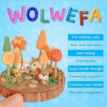 Wolwefa Air Dry Clay, 36 Packs White Air Dry Foam Clay, Foam Clay, Crafting Clay, Moldable Foam Clay Super Light Weight Air Dry Clay Perfect Clay for Arts Crafts