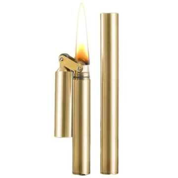 Laicengo Vintage Trench Lighter: Kerosene Copper, Windproof, Elegant Brass Design for Men