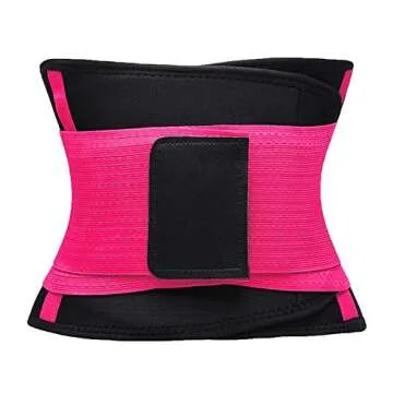 VENUZOR Waist Trainer Belt for Women - Waist Cincher Trimmer - Slimming Body Shaper Belt - Sport Girdle Belt (UP Graded)(Hot Pink,Small)