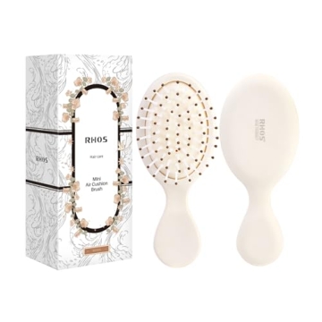 RHOS Mini Hair Brush - Travel Size Brush for All Hair Types