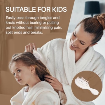 RHOS Mini Hair Brush - Travel Size Brush for All Hair Types