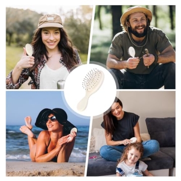 RHOS Mini Hair Brush - Travel Size Brush for All Hair Types