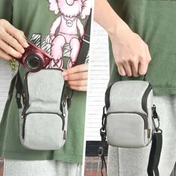 FOSOTO Camera Case Bag Compatible for Nikon L340 L330 B500 L840,Canon SX420 SX720 SX620 G7X, Sony A6000 A6300 a5100 NEX-6 W830 RX100 RX0M2,Panasonic GX85 ZS60 Long Zoom or Compact Syste