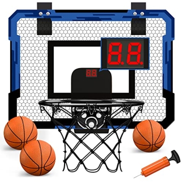 QDRAGON Mini Basketball Hoop with 3 Balls & Inflator