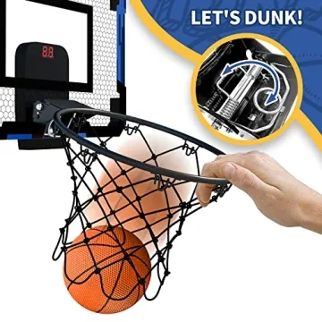 QDRAGON Mini Basketball Hoop with 3 Balls & Inflator