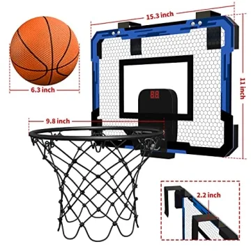 QDRAGON Mini Basketball Hoop with 3 Balls & Inflator