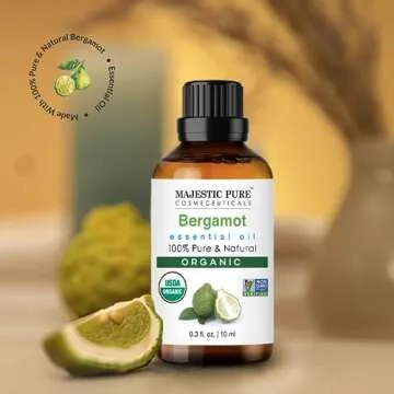 Majestic Pure Organic Bergamot Essential Oil for Wellness