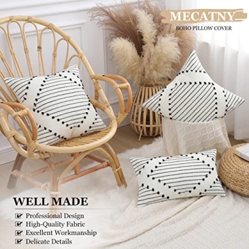 Mecatny Boho Throw Pillow Covers Elegant Set of 2