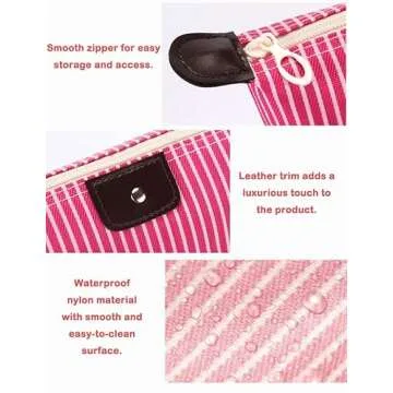 Trendy THTAJ 2 Pack Makeup Bag for Stylish Organization