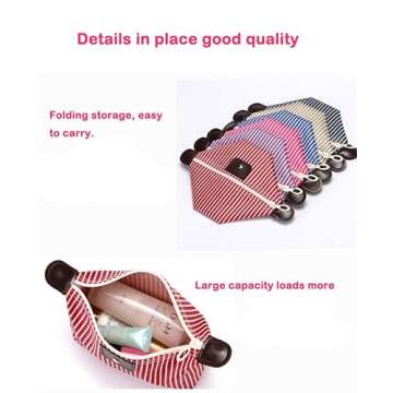 THTAJ 2 Pack Make Up Bag,Travel Make Up Bag,Toiletry Bag,Nylon Cosmetic Bag,Light Pink Makeup Bag,Skin Care Bag,Preppy Makeup Bag,Make Up Bag For Traveling,Tiny Makeup Bag,Trendy Makeup Bag