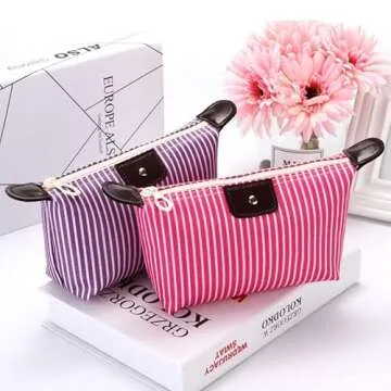 Trendy THTAJ 2 Pack Makeup Bag for Stylish Organization