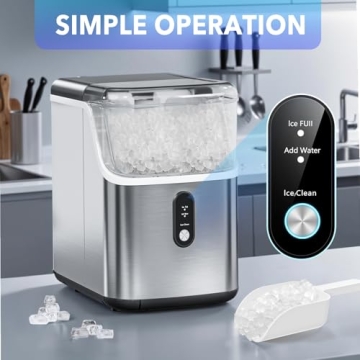 DOGHLY Nugget Ice Maker, 33Lbs/Day, Self-Cleaning Machine