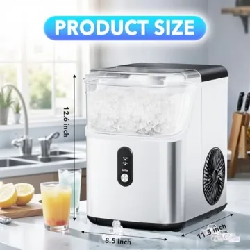 DOGHLY Nugget Ice Maker, 33Lbs/Day, Self-Cleaning Machine