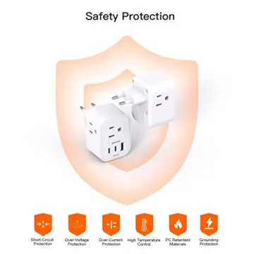 European Travel Adapter with USB Ports for Convenient Charging
