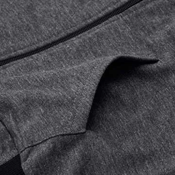 PINSV Two Piece Outfits For Women Long Sleeve Zip Up Hoodie Jacket Sweatsuits Jogging Suits Casual Tracksuit Sets Dark Grey M