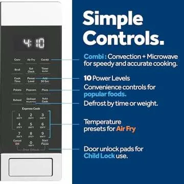 GE GCST10A1WSS 4-in-1 Microwave with Air Fryer and Broiler