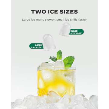 Marsail Ice Makers Countertop - Quick & Compact Ice Maker