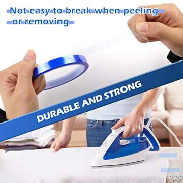 HTVRONT Blue Heat Tape for Sublimation-6 Rolls High-Temperature Heat Resistant Tape, Heat Transfer Tape for Heat Press, Heat Transfer Vinyl, No Residue 10mm x33m Sublimation Heat Tape