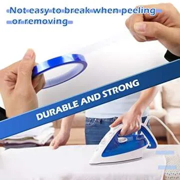 HTVRONT Blue Heat Tape for Sublimation-6 Rolls High-Temperature Heat Resistant Tape, Heat Transfer Tape for Heat Press, Heat Transfer Vinyl, No Residue 10mm x33m Sublimation Heat Tape