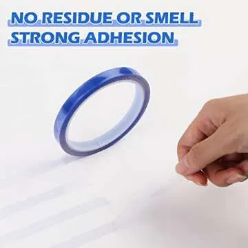 HTVRONT Blue Heat Tape for Sublimation-6 Rolls High-Temperature Heat Resistant Tape, Heat Transfer Tape for Heat Press, Heat Transfer Vinyl, No Residue 10mm x33m Sublimation Heat Tape