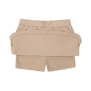IZOD Girls' Pull-on Scooter Skirt with Pockets - Khaki