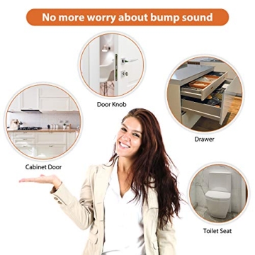 200 PCS Clear Rubber Bumpers for Quiet Cabinets