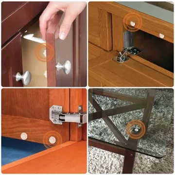 200 PCS Clear Rubber Bumpers for Quiet Cabinets