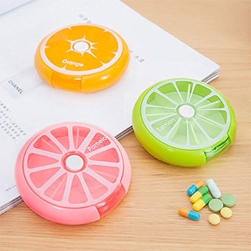 Stylish INVODA Rotatable Pill Organizer for Daily Meds