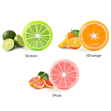 Stylish INVODA Rotatable Pill Organizer for Daily Meds