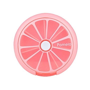 Stylish INVODA Rotatable Pill Organizer for Daily Meds